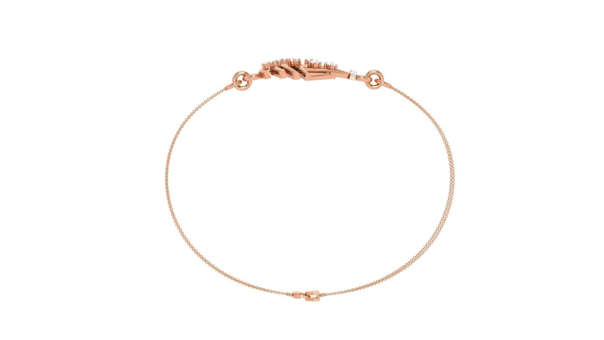 Women Light wt Diamond Bracelet 3dm stl obj gltf glb 3mf  3D print model_10