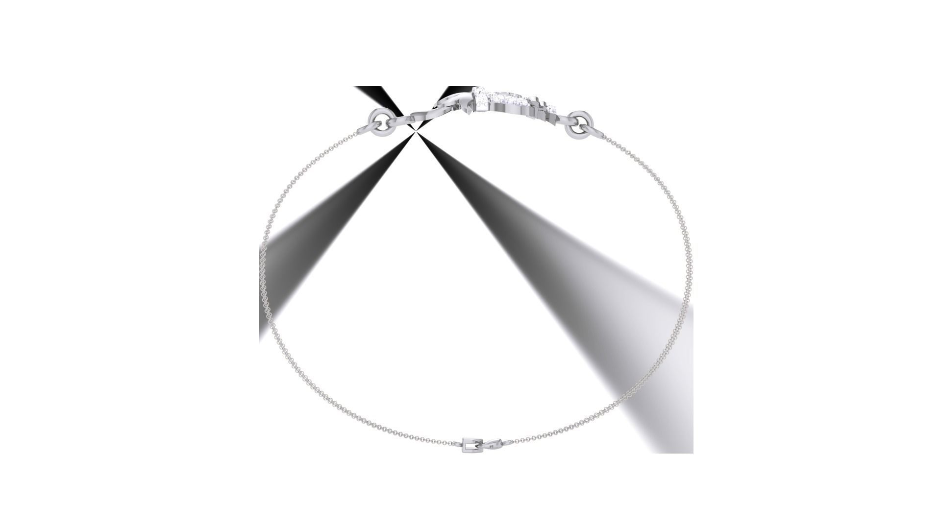 Spiritual Women Light wt Diamond Bracelet 3dm stl obj gltf 3D print model_11