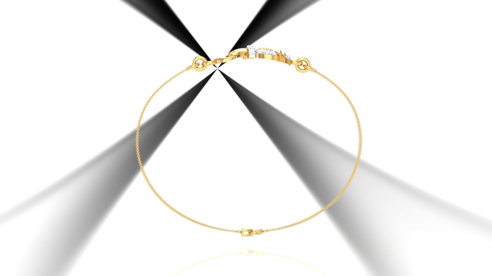 Spiritual Women Light wt Diamond Bracelet 3dm stl obj gltf 3D print model_9