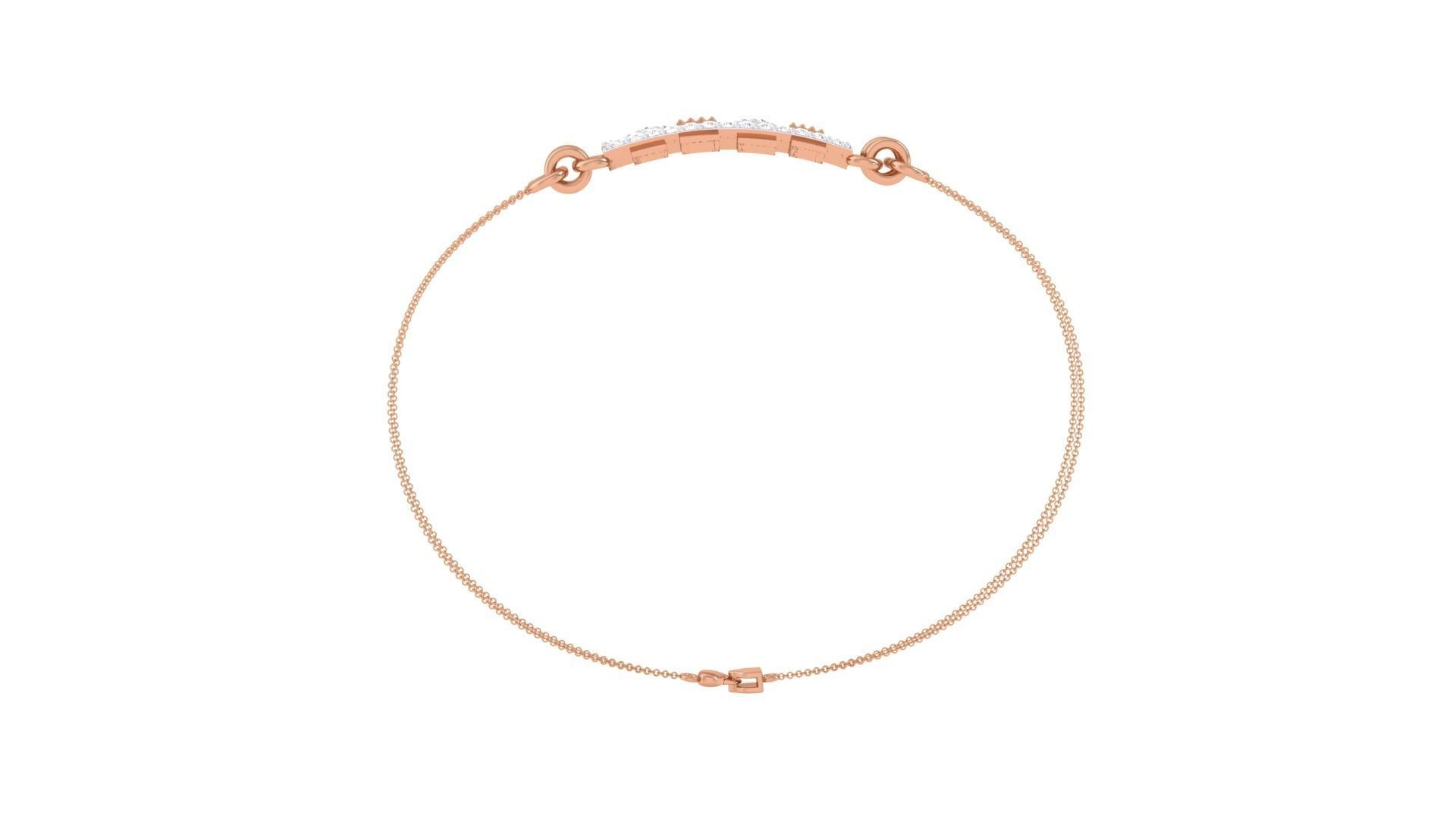 Women Light wt Diamond Bracelet 3dm stl obj gltf glb 3mf 3D print model_11