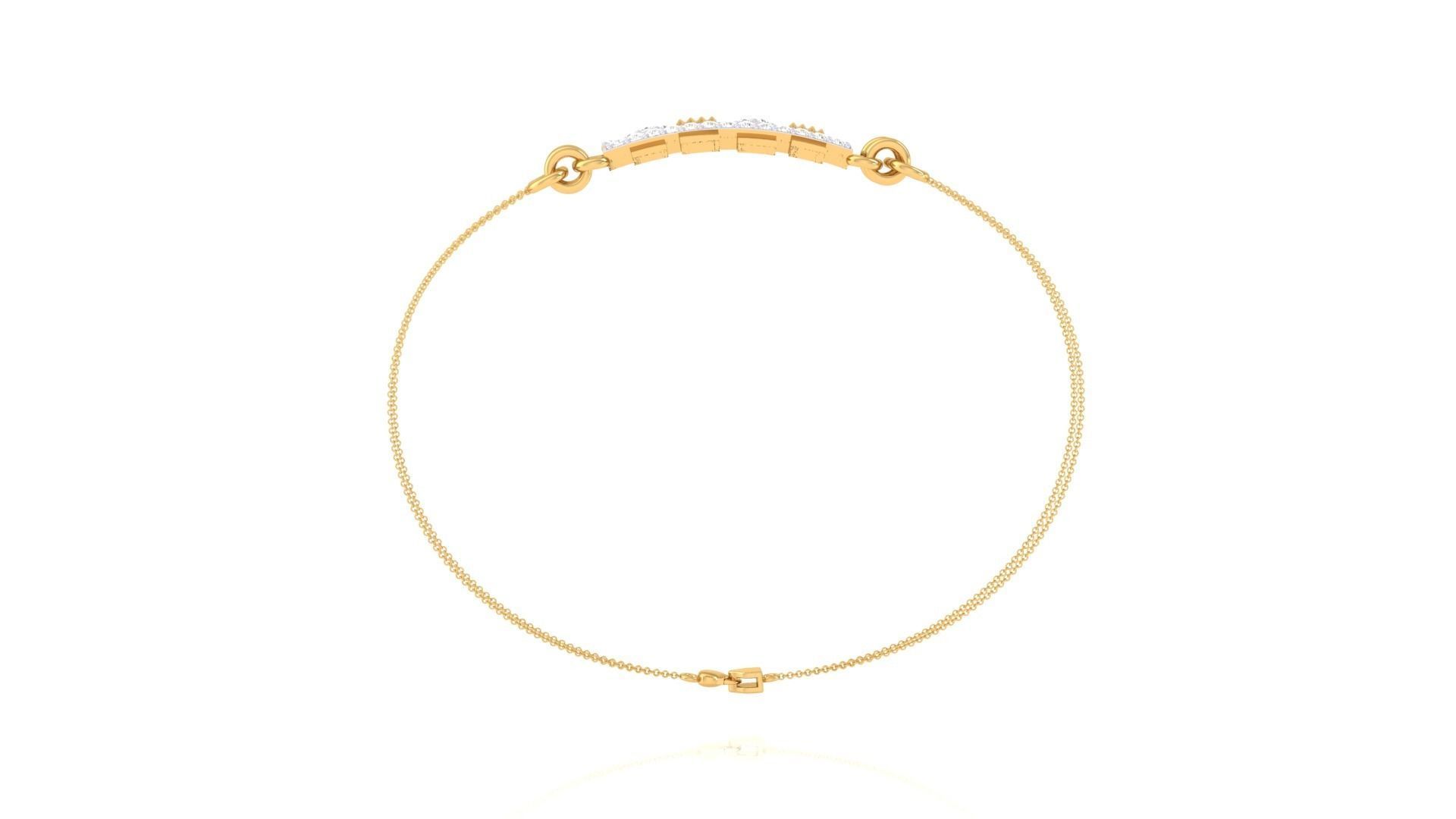 Women Light wt Diamond Bracelet 3dm stl obj gltf glb 3mf 3D print model_9