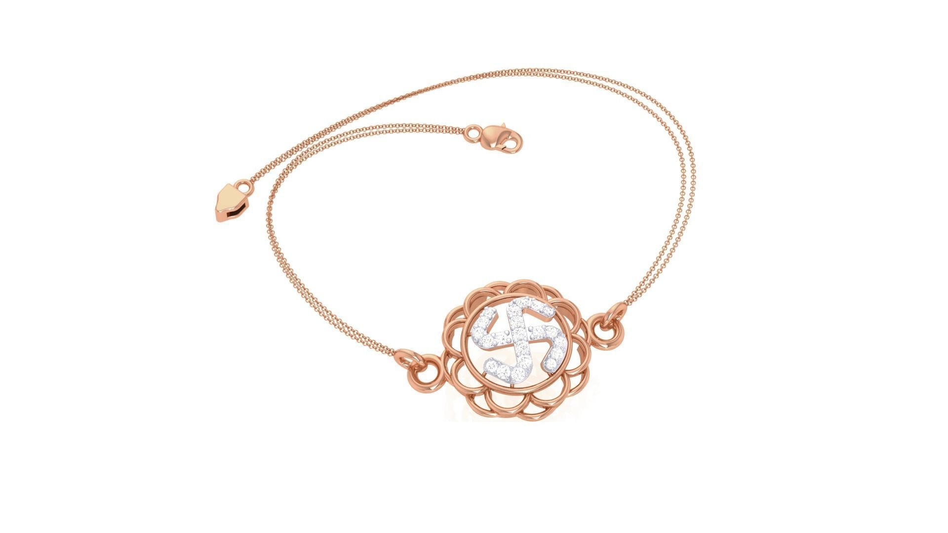 Spiritual Women Light wt Diamond Bracelet 3dm stl obj gltf 3D print model_3