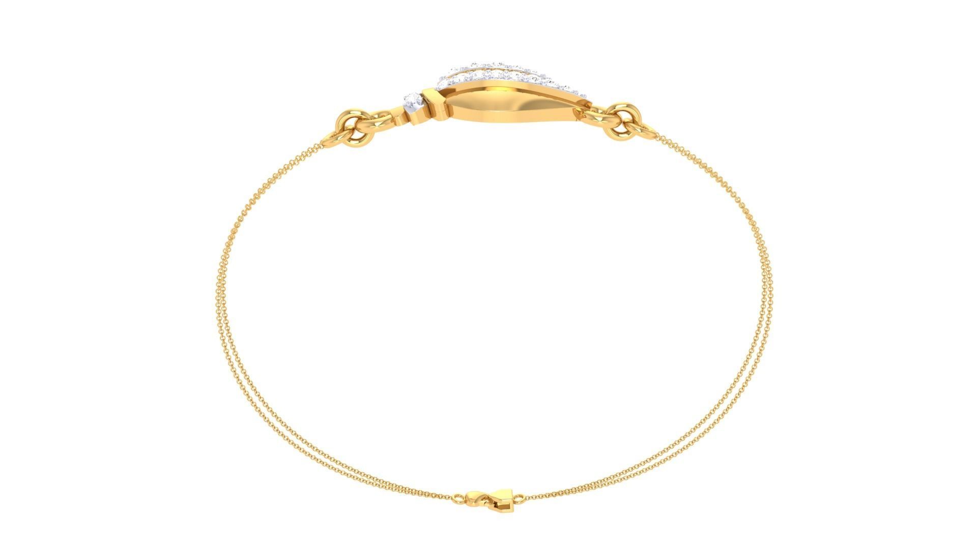 Women Light wt Diamond Bracelet 3dm stl obj gltf glb 3mf 3D print model_9