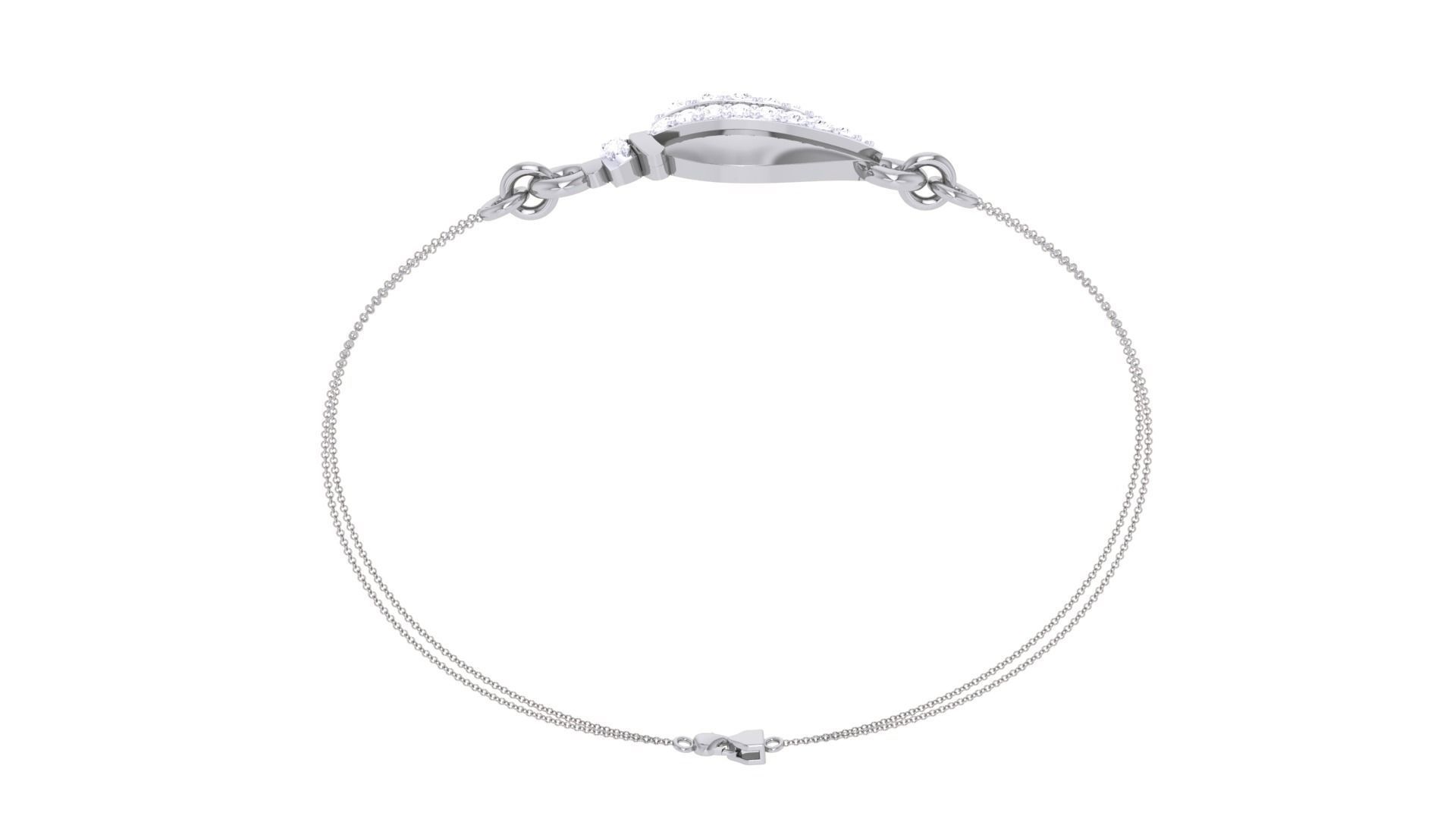 Women Light wt Diamond Bracelet 3dm stl obj gltf glb 3mf 3D print model_10