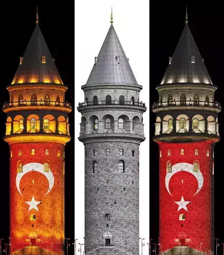 Exterior Istanbul Galata Tower  3D model