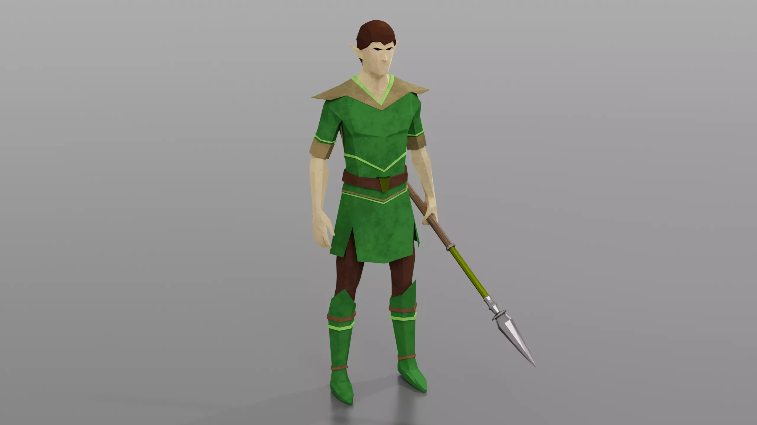 Elf Elven Fanstasy Woodland creature Rigged Low-poly 3D model