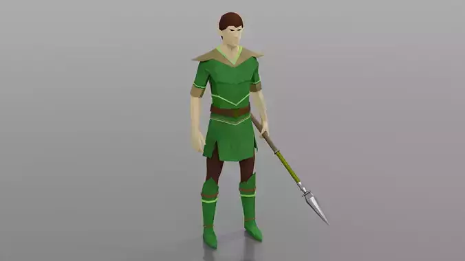 Elf Elven Fanstasy Woodland creature Rigged Low-poly 3D model