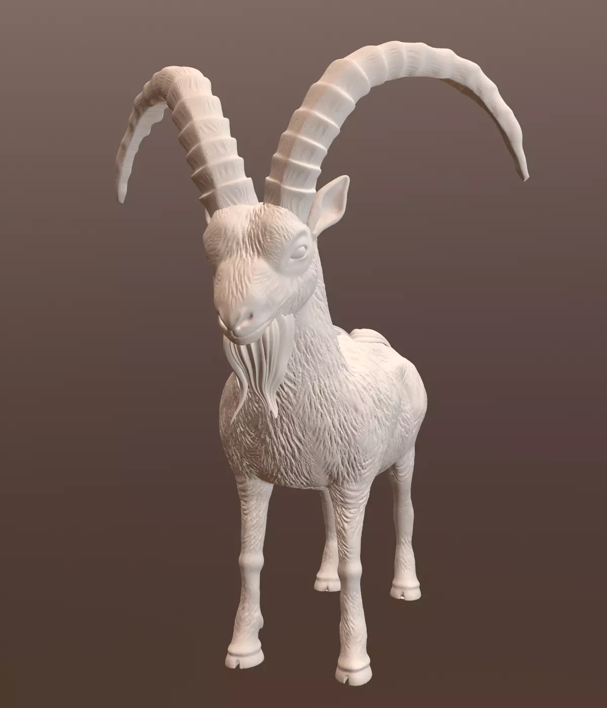 High poly goat 3D print model