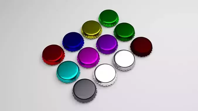 Metal Bottle Caps Set