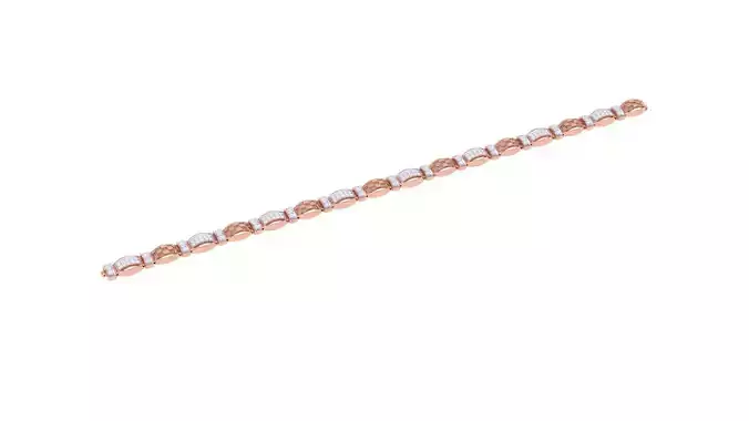 Chain style Heavy Unisex Diamond Bracelet 3dm 1-render