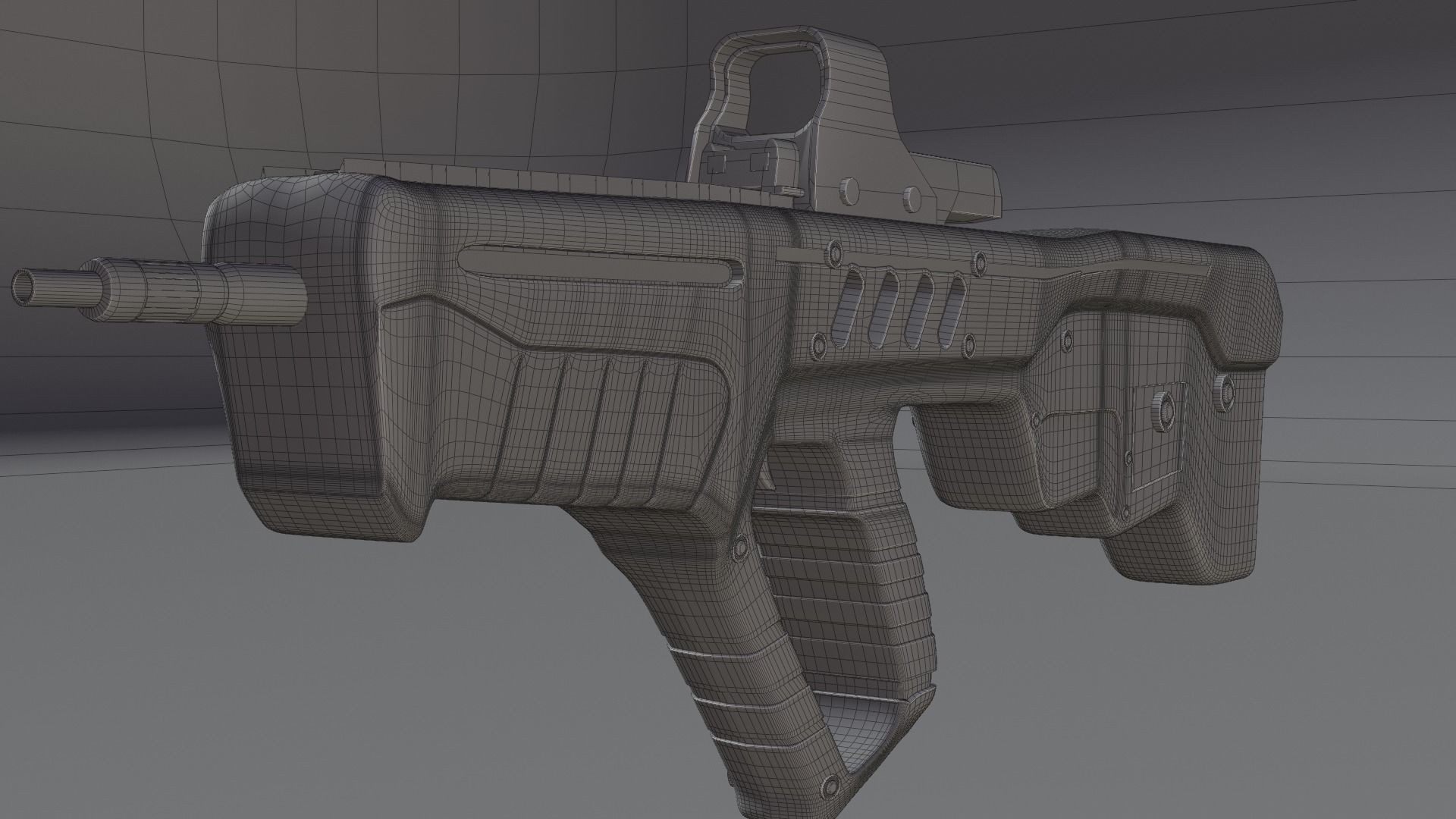 Assault Rifle 3d Model 3D model_8