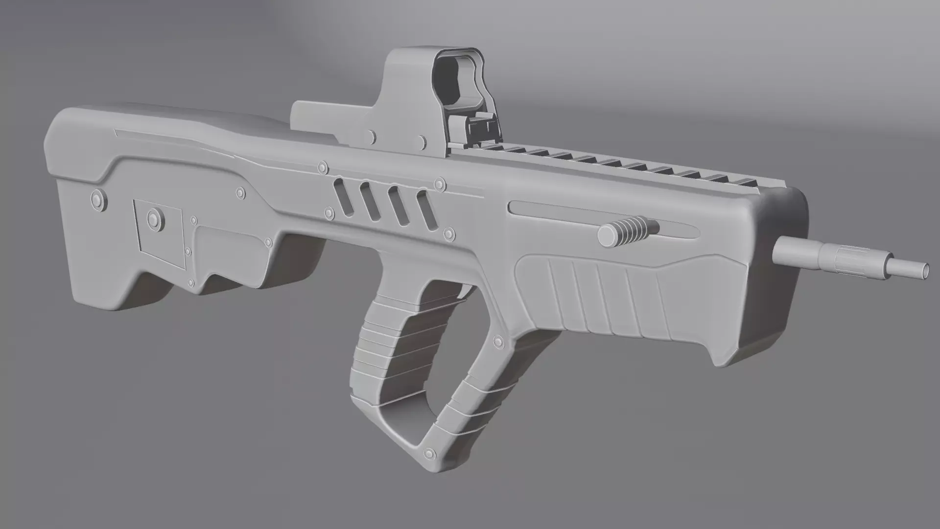 Assault Rifle 3d Model 3D model_0