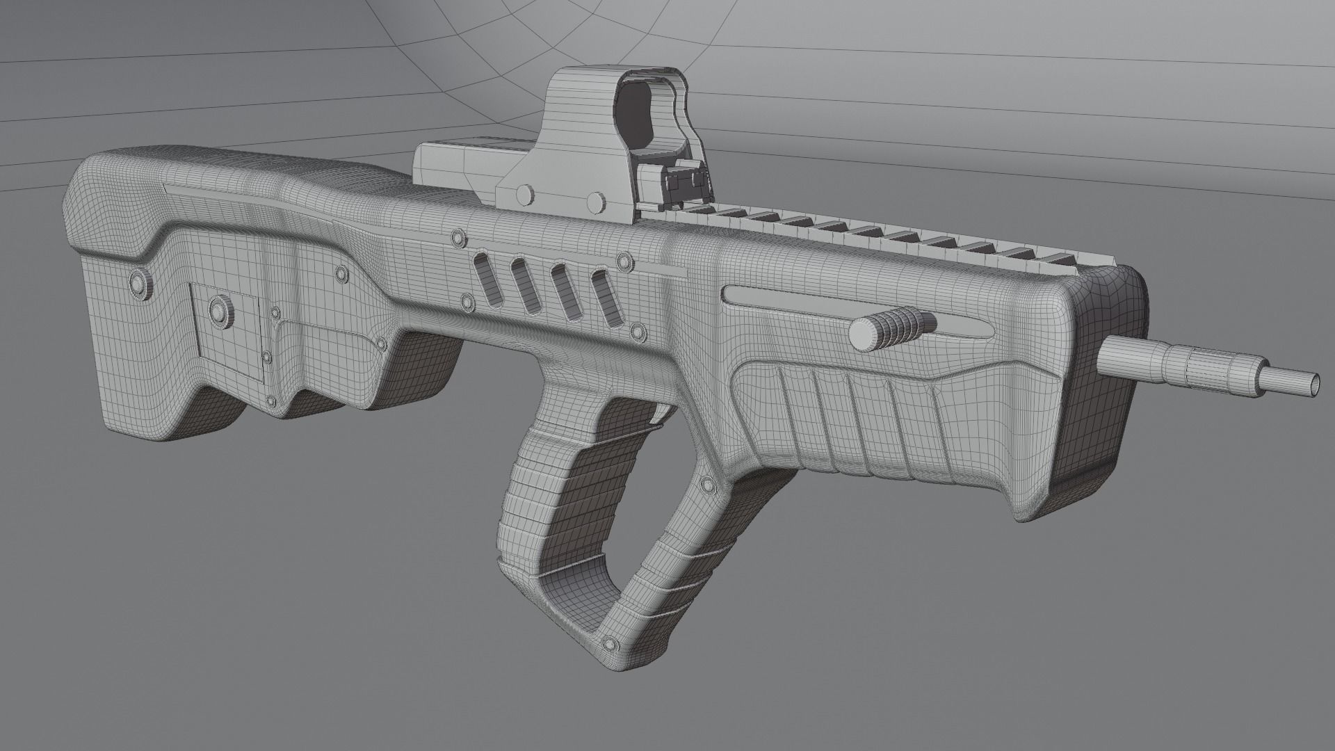 Assault Rifle 3d Model 3D model_5