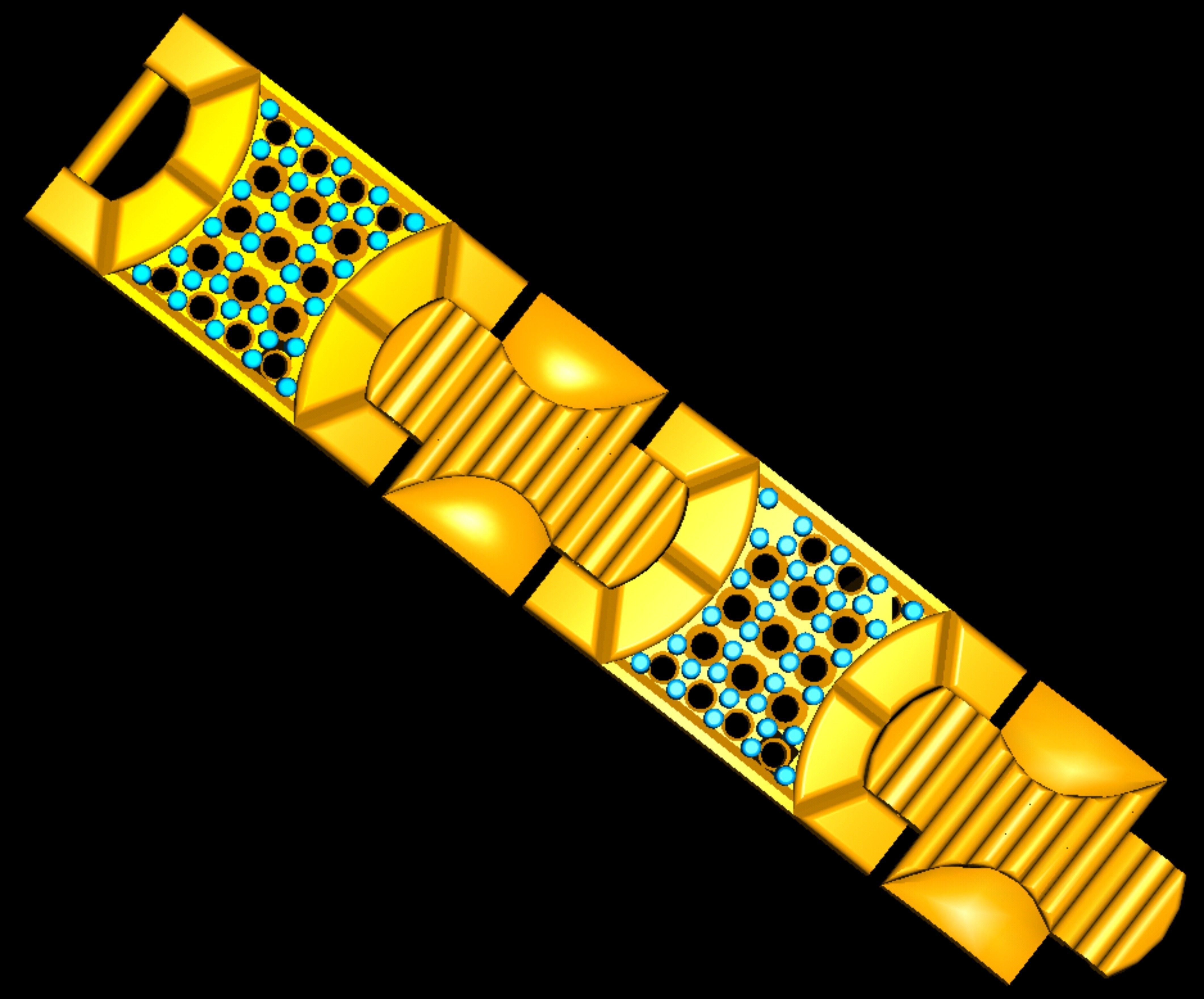 Chain style Heavy Unisex Diamond Bracelet 3dm 1-render 3D print model_6