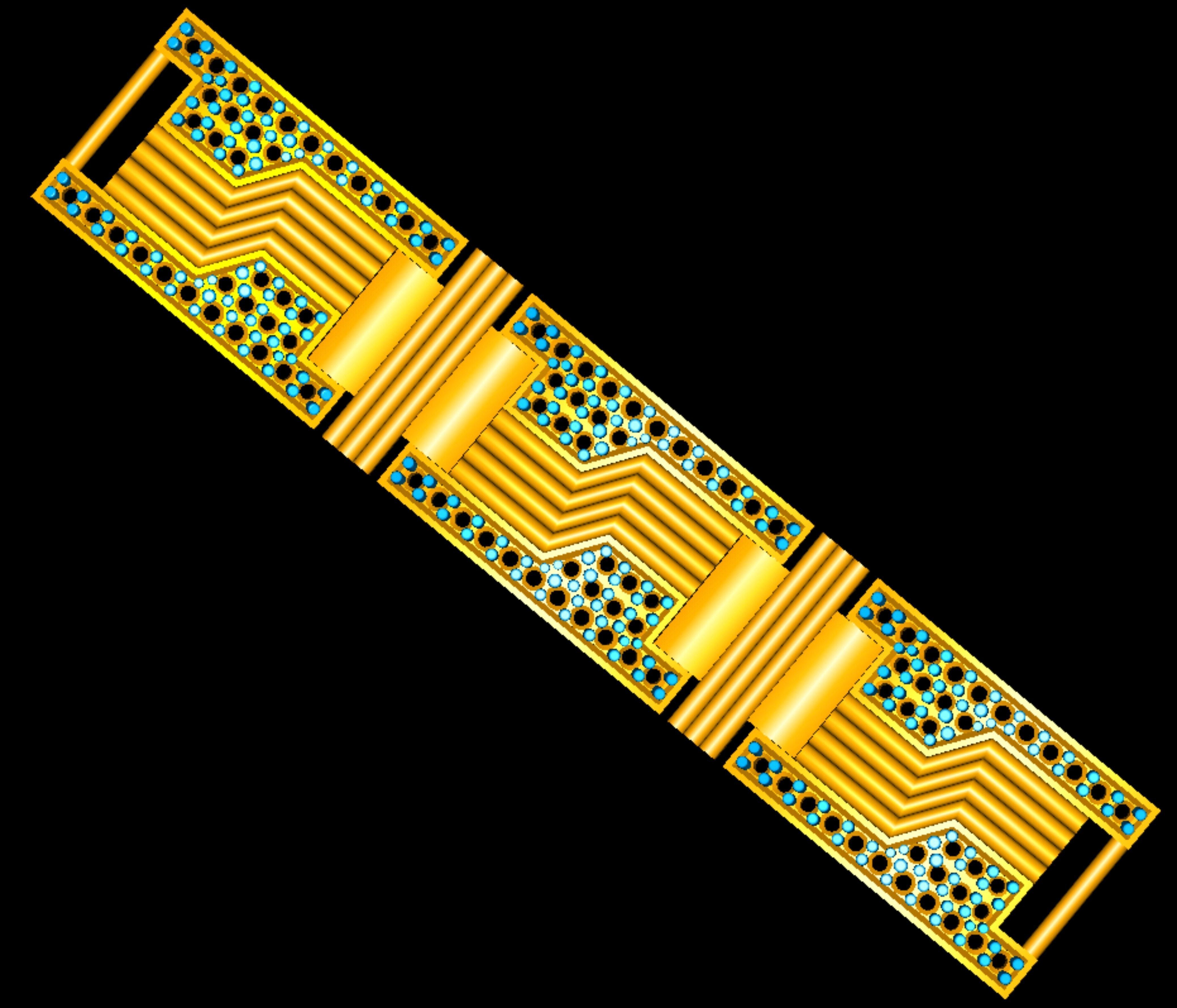 Chain style Heavy Unisex Diamond Bracelet 3dm 1-render 3D print model_7