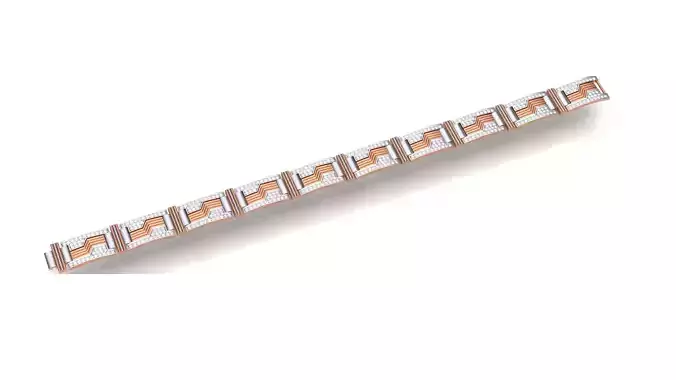 Chain style Heavy Unisex Diamond Bracelet 3dm 1-render