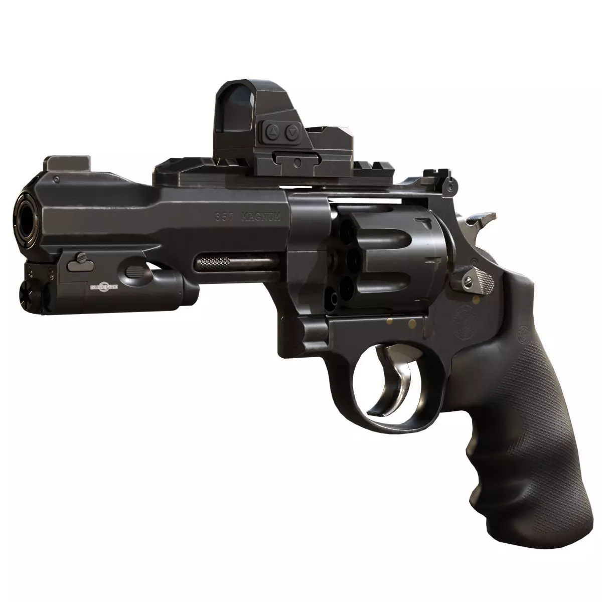 Revolver 357 Magnum 3D model
