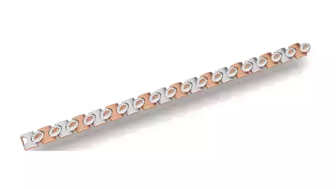 Chain style Heavy Unisex Diamond Bracelet 3dm 1-render