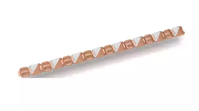 Chain style Heavy Unisex Diamond Bracelet 3dm 1-render