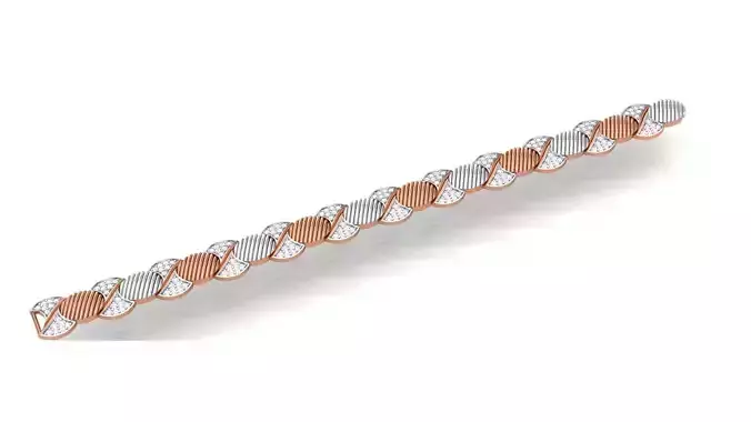Chain style Heavy Unisex Diamond Bracelet 3dm 1-render 3D print model