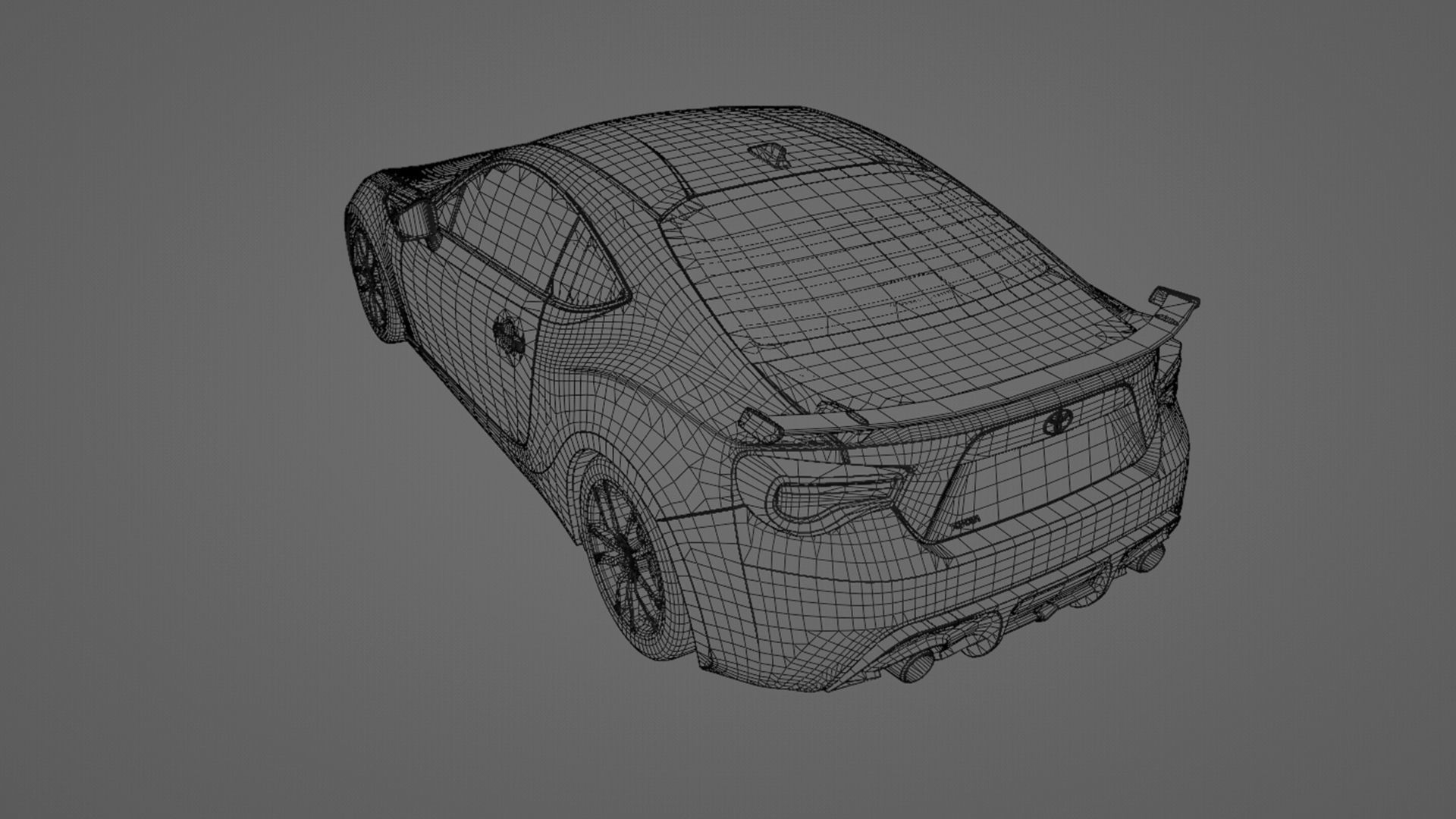Toyota GT86 Low-poly 3D model_14