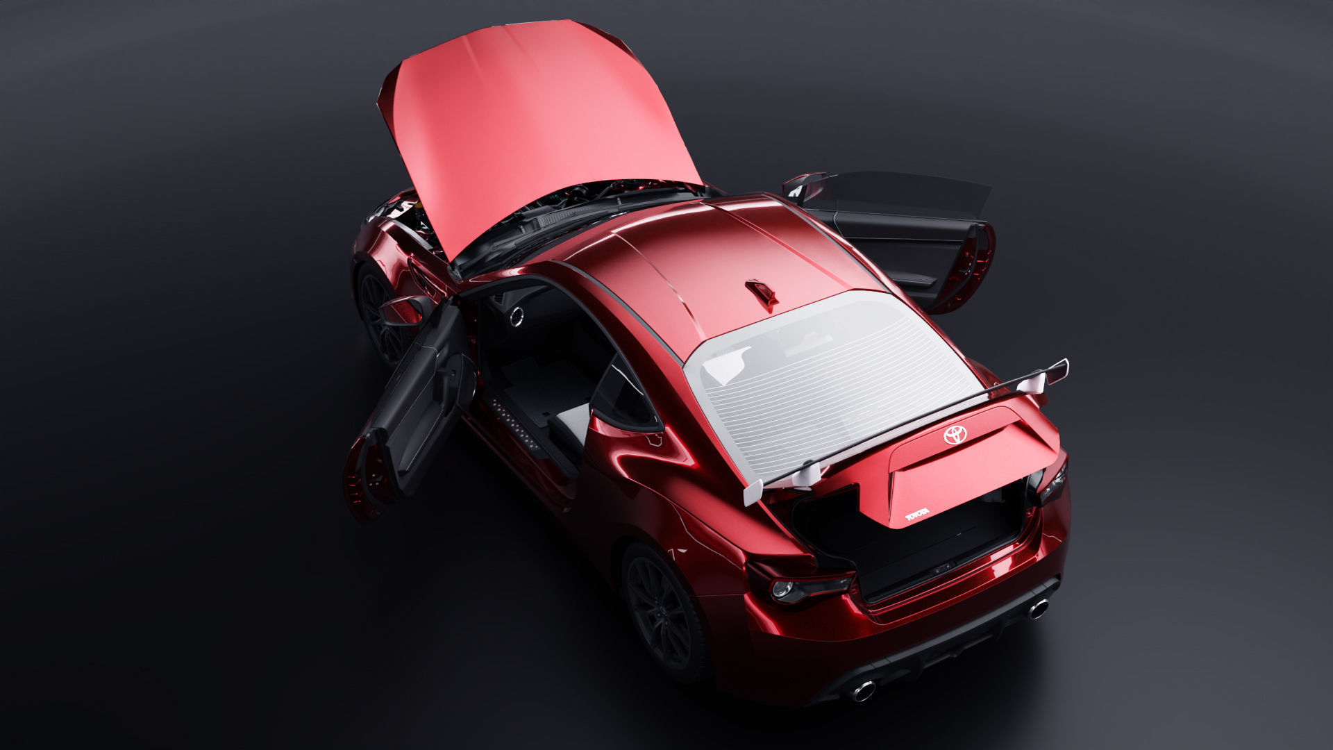 Toyota GT86 Low-poly 3D model_9