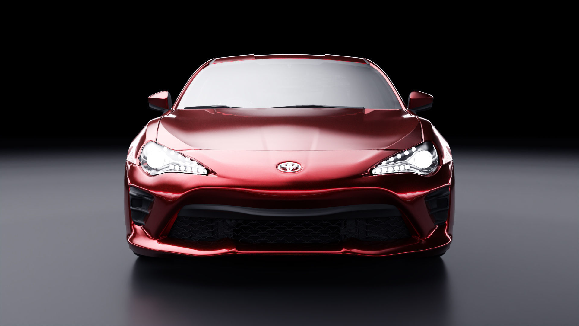 Toyota GT86 Low-poly 3D model_1