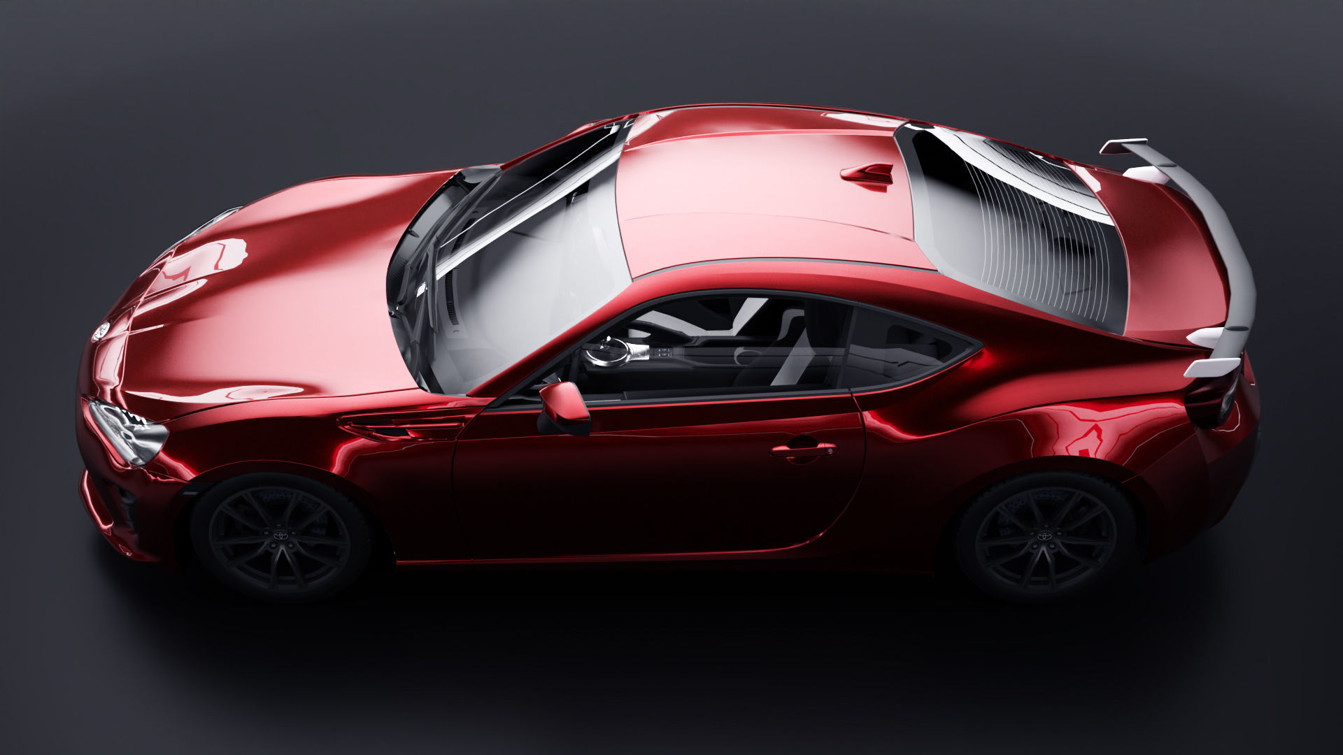 Toyota GT86 Low-poly 3D model_3