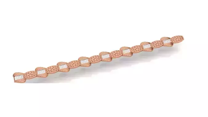 Chain style Heavy Unisex Diamond Bracelet 3dm 1-render 3D print model
