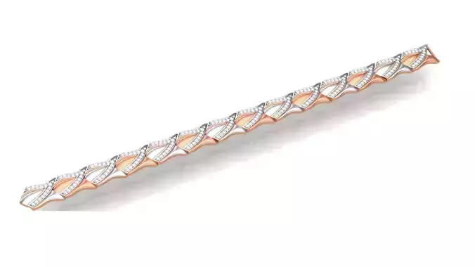 Chain style Heavy Unisex Diamond Bracelet 3dm 1-render 3D print model