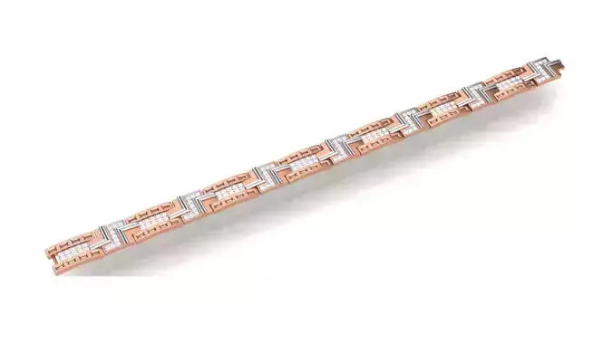 Chain style Heavy Unisex Diamond Bracelet 3dm 1-render 3D print model