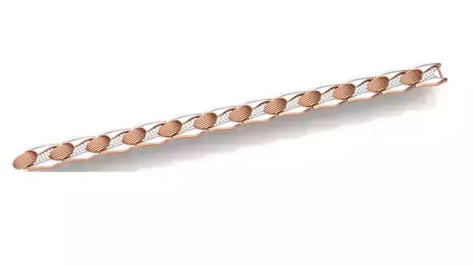 Chain style Heavy Unisex Diamond Bracelet 3dm 1-render 3D print model