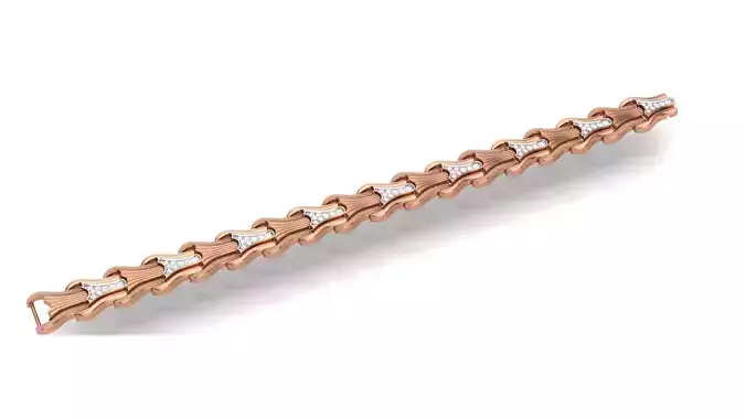 Chain style Heavy Unisex Diamond Bracelet 3dm 1-render 3D print model