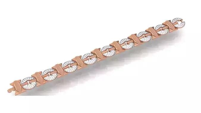 Chain style Heavy Unisex Diamond Bracelet 3dm 1-render 3D print model