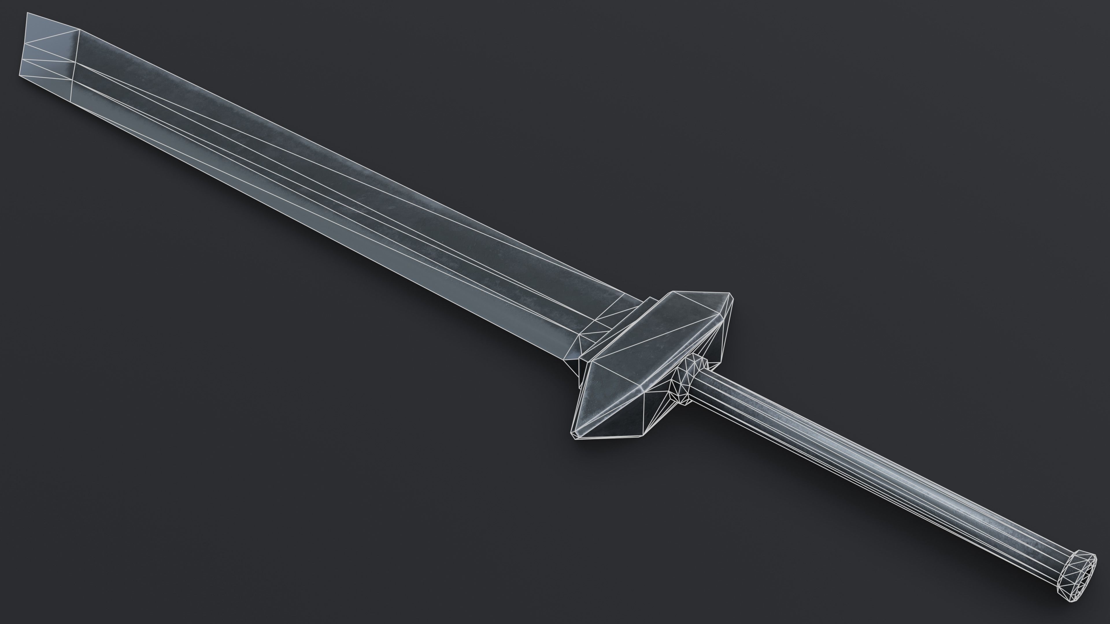 Sword 07 Low-poly 3D model_6