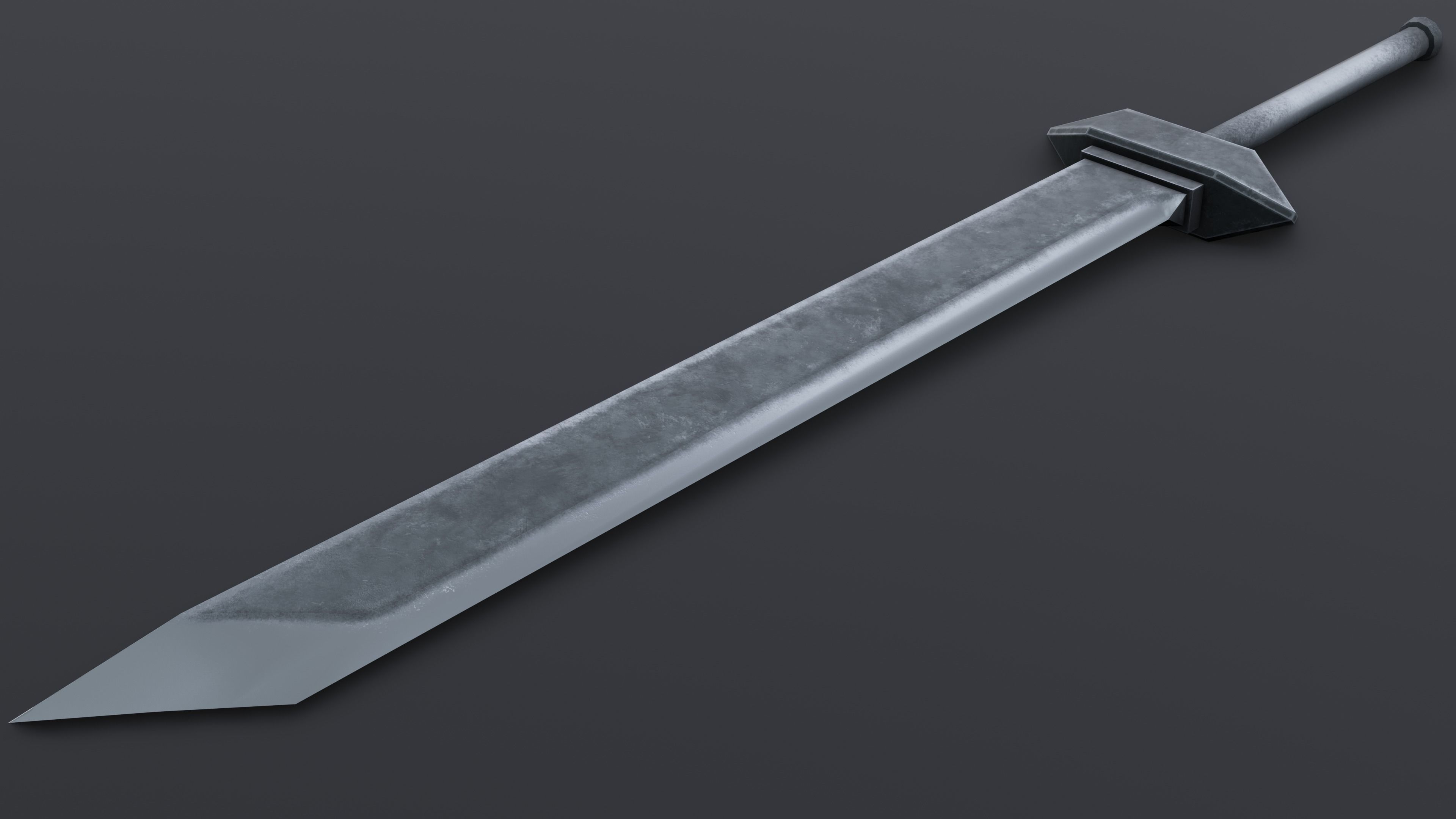 Sword 07 Low-poly 3D model_5