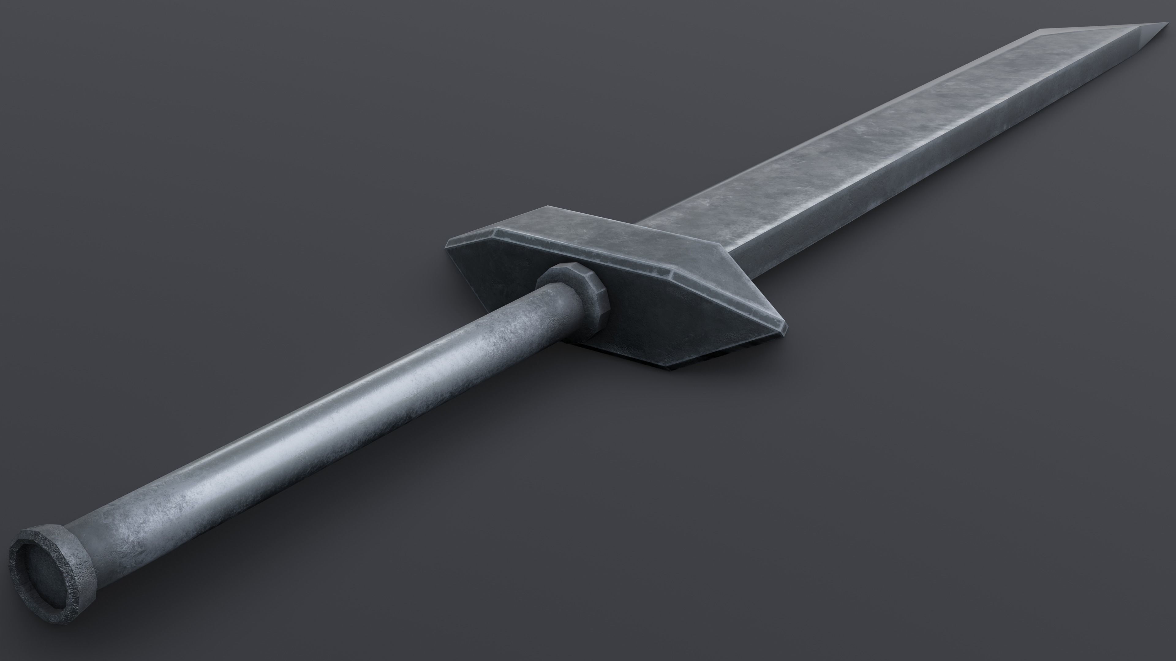 Sword 07 Low-poly 3D model_4