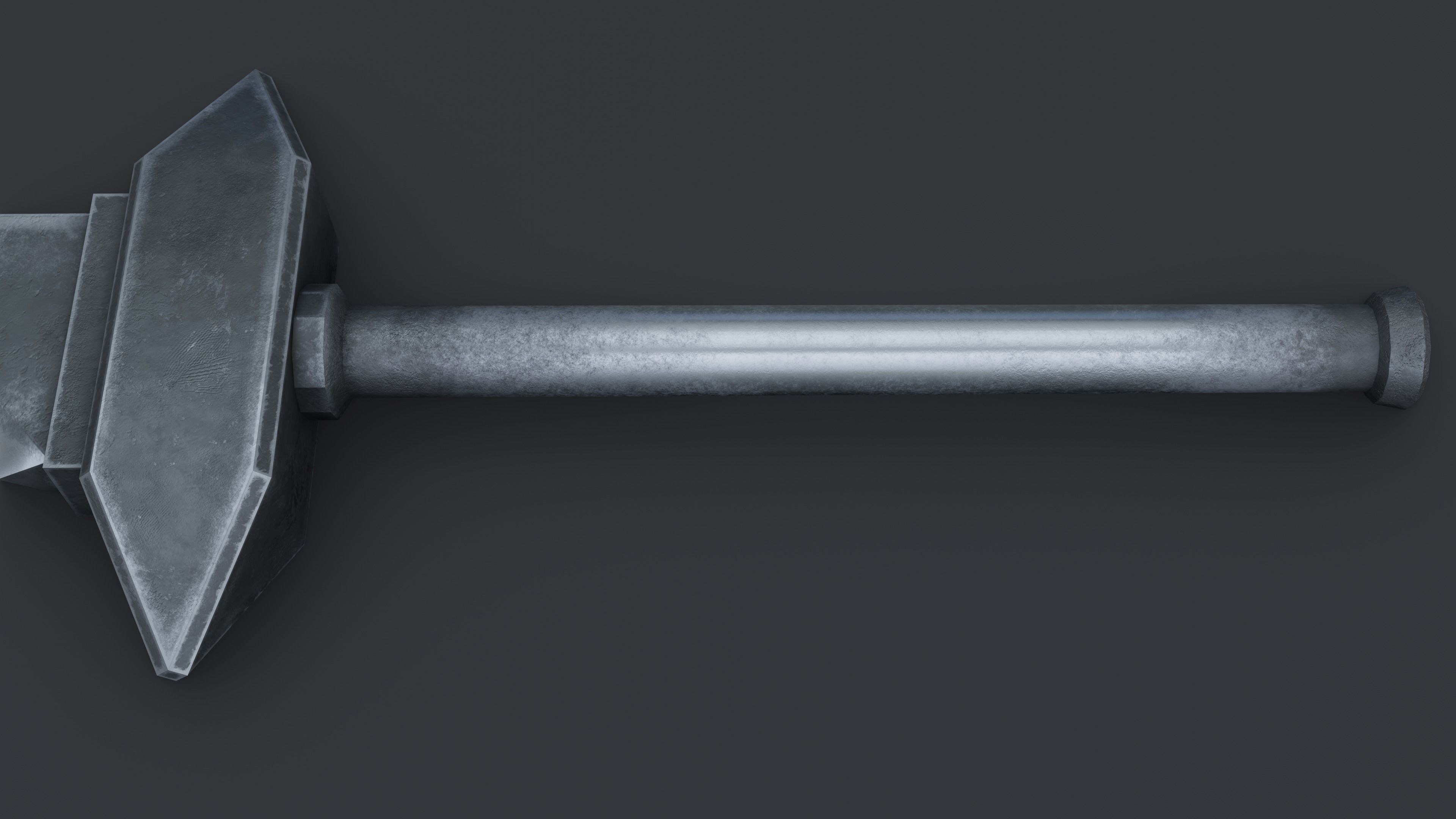 Sword 07 Low-poly 3D model_1