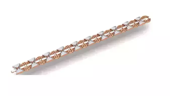Chain style Heavy Unisex Diamond Bracelet 3dm 1-render 3D print model