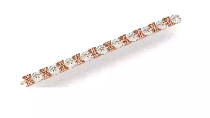 Chain style Heavy Unisex Diamond Bracelet 3dm 1-render 3D print model