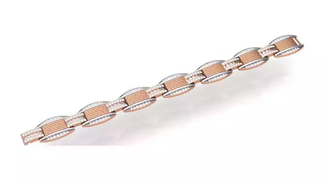 Chain style Heavy Unisex Diamond Bracelet 3dm 1-render
