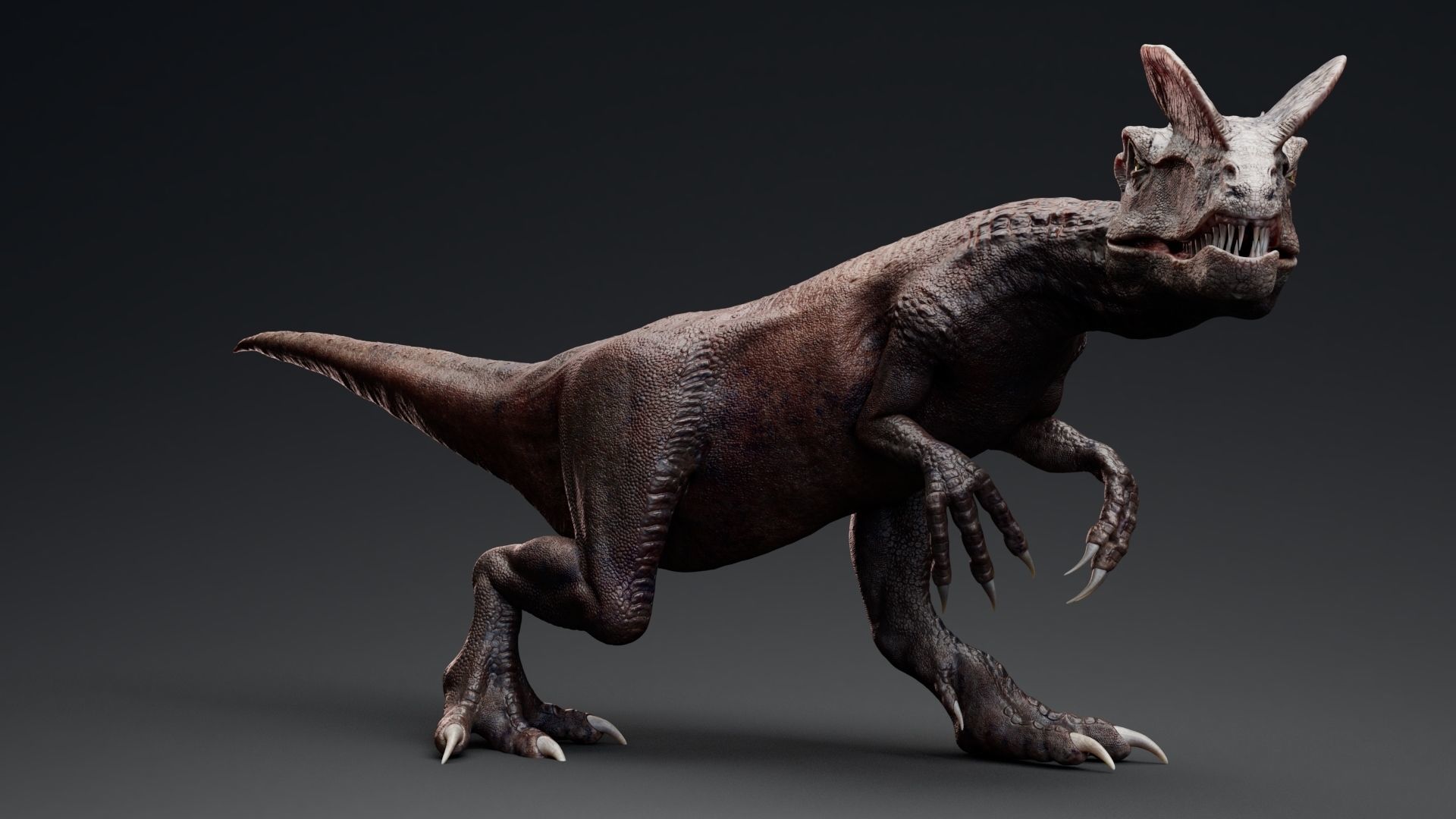 Dinosaur Dilophosaurus Low-poly 3D model_25