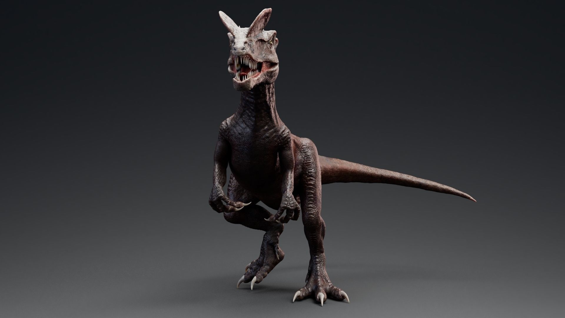 Dinosaur Dilophosaurus Low-poly 3D model_31