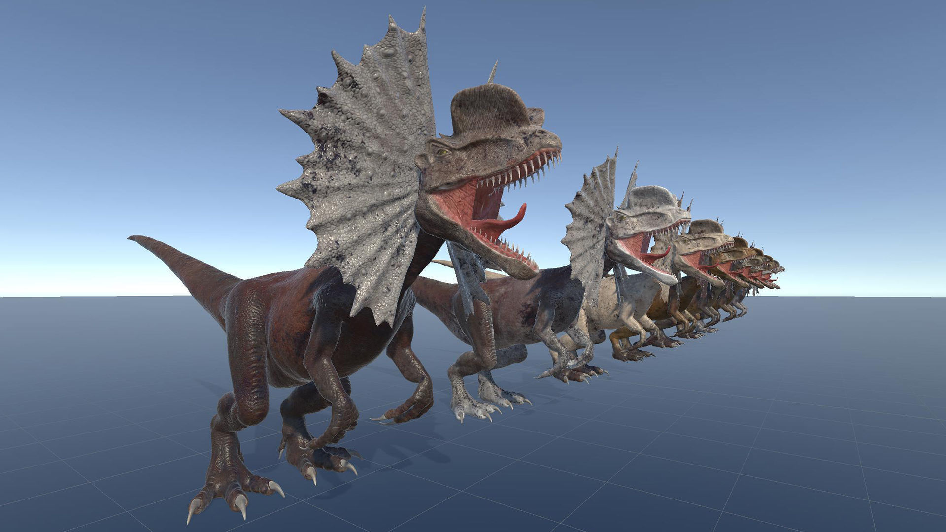 Dinosaur Dilophosaurus Low-poly 3D model_52