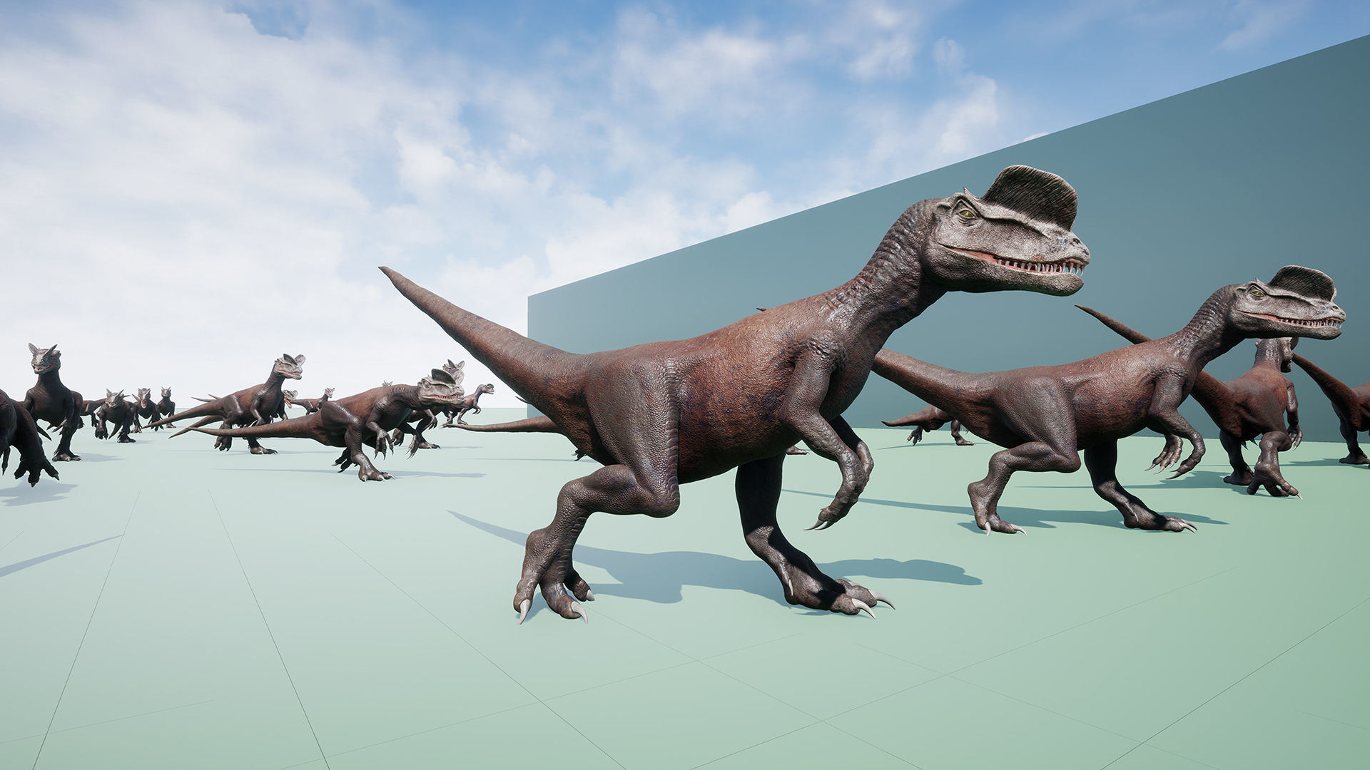 Dinosaur Dilophosaurus Low-poly 3D model_45