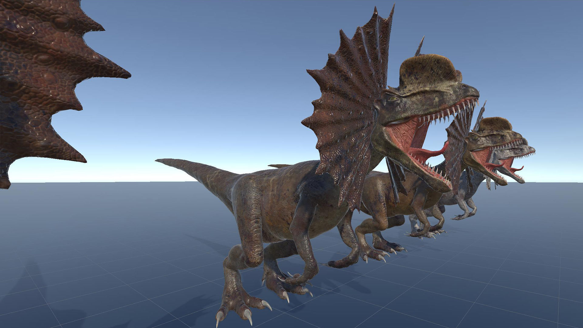 Dinosaur Dilophosaurus Low-poly 3D model_54