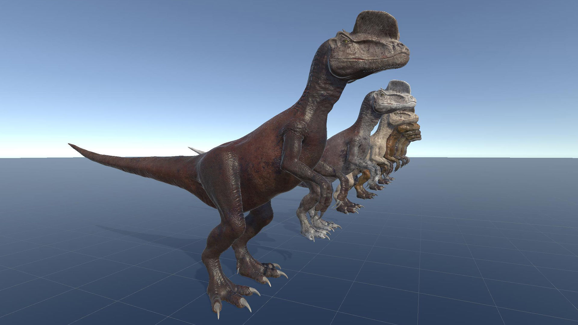 Dinosaur Dilophosaurus Low-poly 3D model_53