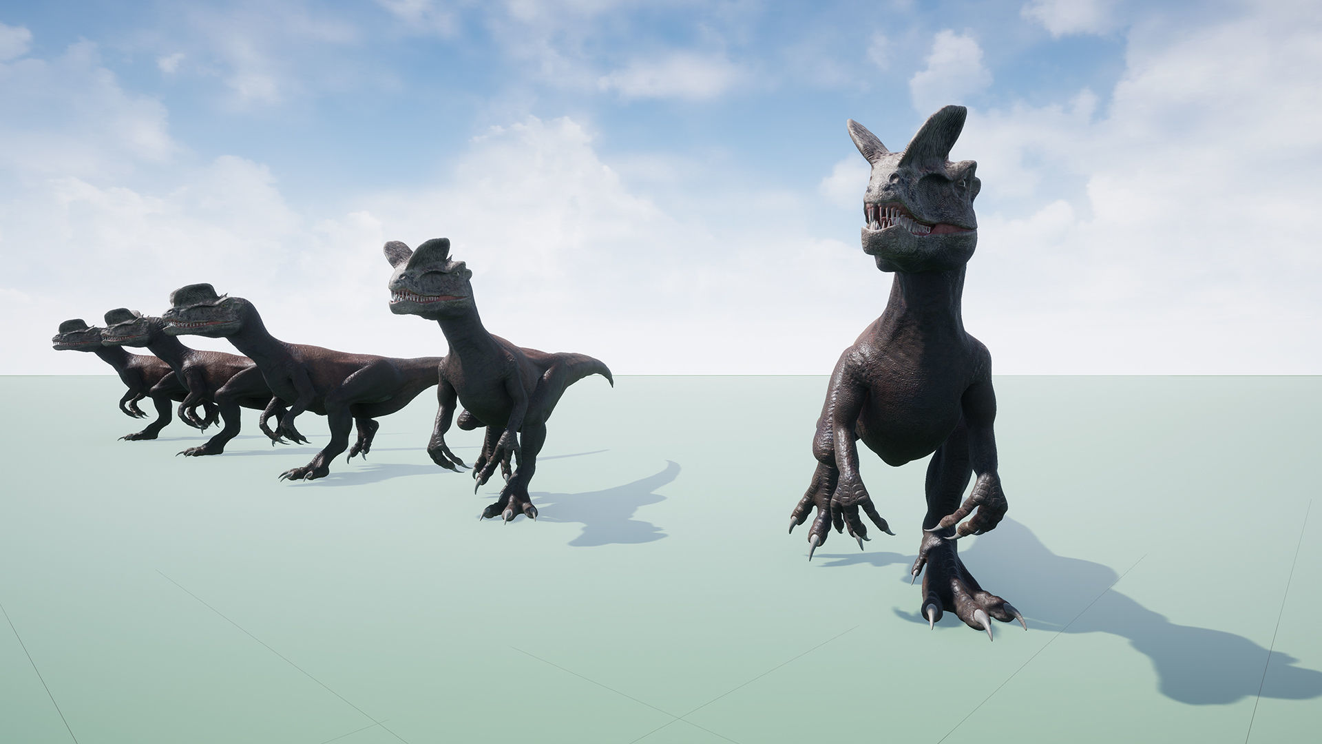 Dinosaur Dilophosaurus Low-poly 3D model_47