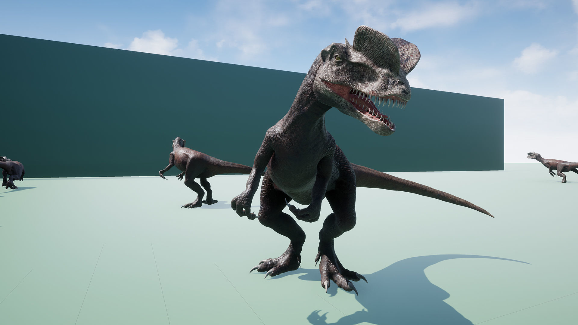 Dinosaur Dilophosaurus Low-poly 3D model_48