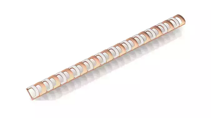 Chain style Heavy Unisex Diamond Bracelet 3dm 1-render 